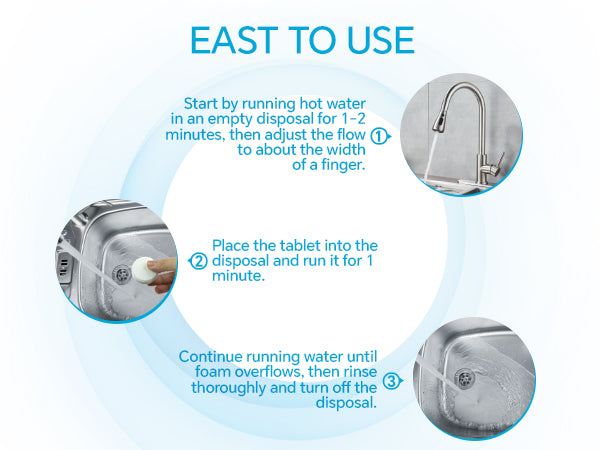 Garbage Disposal Cleaner and Deodorizer Tablets